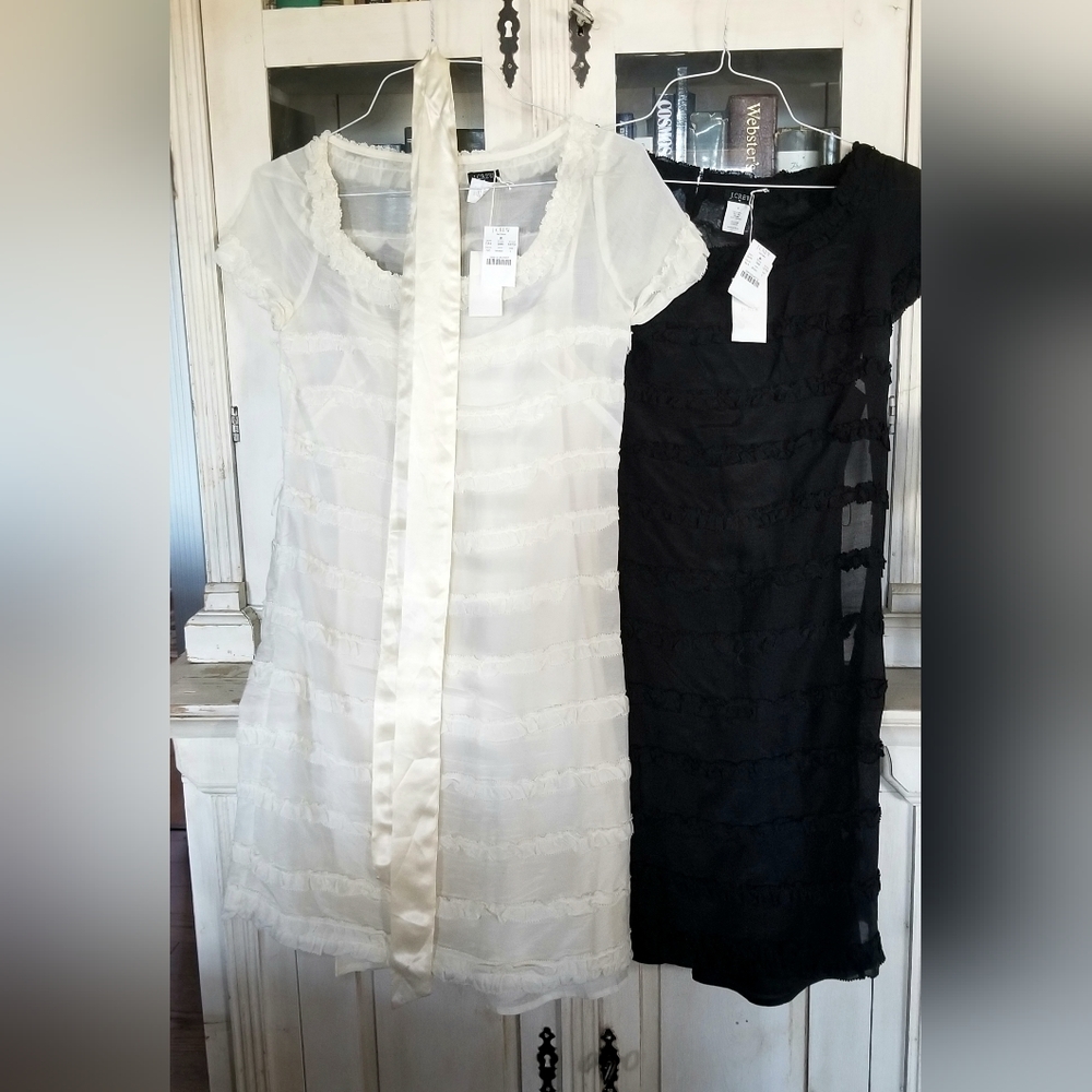 J Crew Factory Ruffled Shimmy Dress